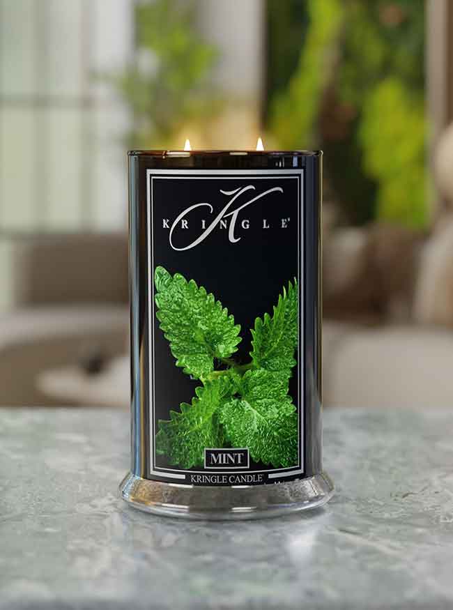 Mint Black Jar | Soy Candle - Kringle Candle Israel