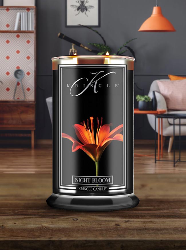 Night Bloom Black Jar | Soy Candle - Kringle Candle Israel