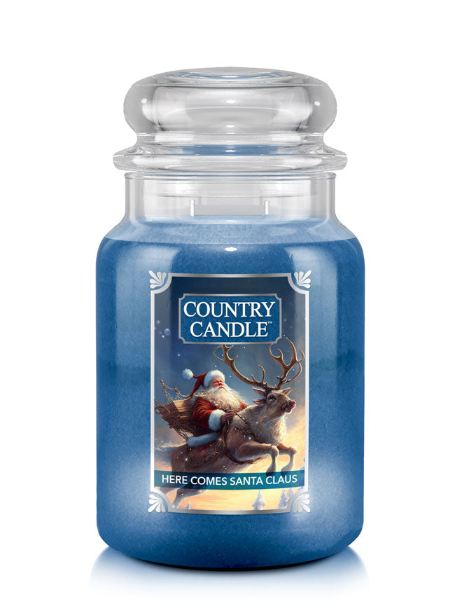 Here Comes Santa Claus Large Jar | Soy Candle - Kringle Candle Israel