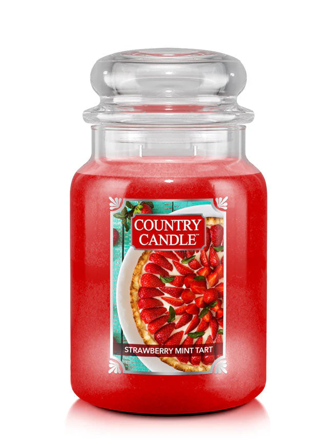 Strawberry Mint Tart Large Jar | Soy Candle ☆Fragrance Of The Month ☆ - Kringle Candle Israel