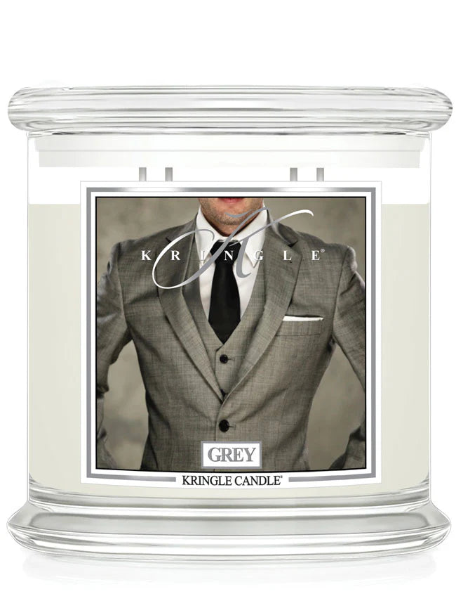 Grey XL Jar 4-Wick NEW! | Soy Candle - Kringle Candle Israel