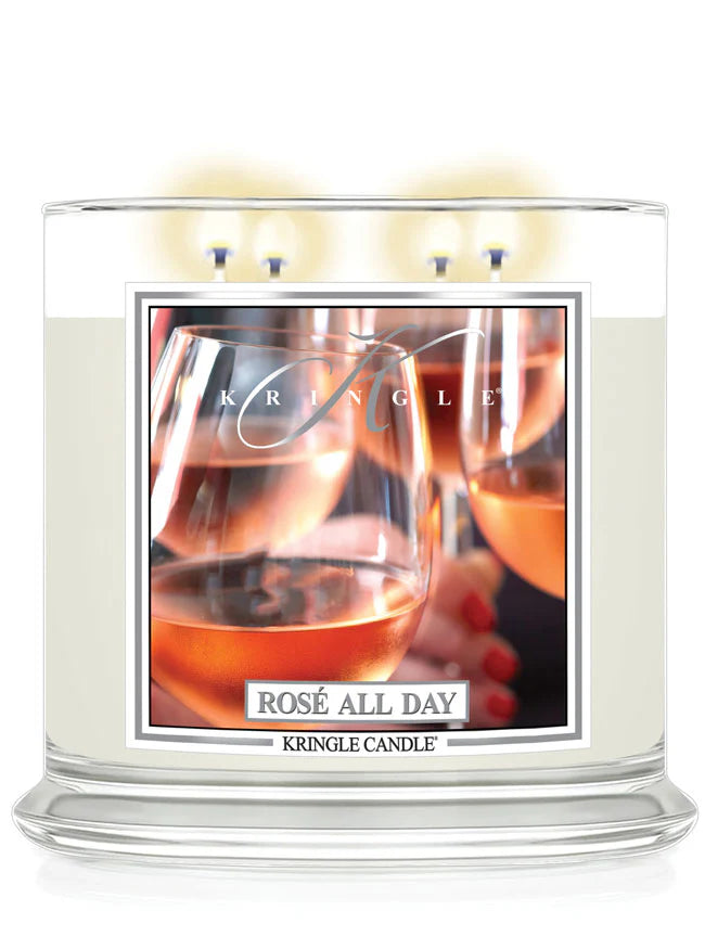 Rosé All Day XL Jar 4-wick NEW! | Soy Candle - Kringle Candle Israel
