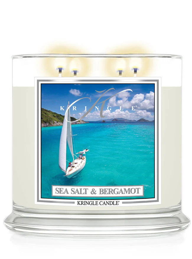 Sea Salt & Bergamot XL Jar 4-Wick | Soy Candle - Kringle Candle Israel