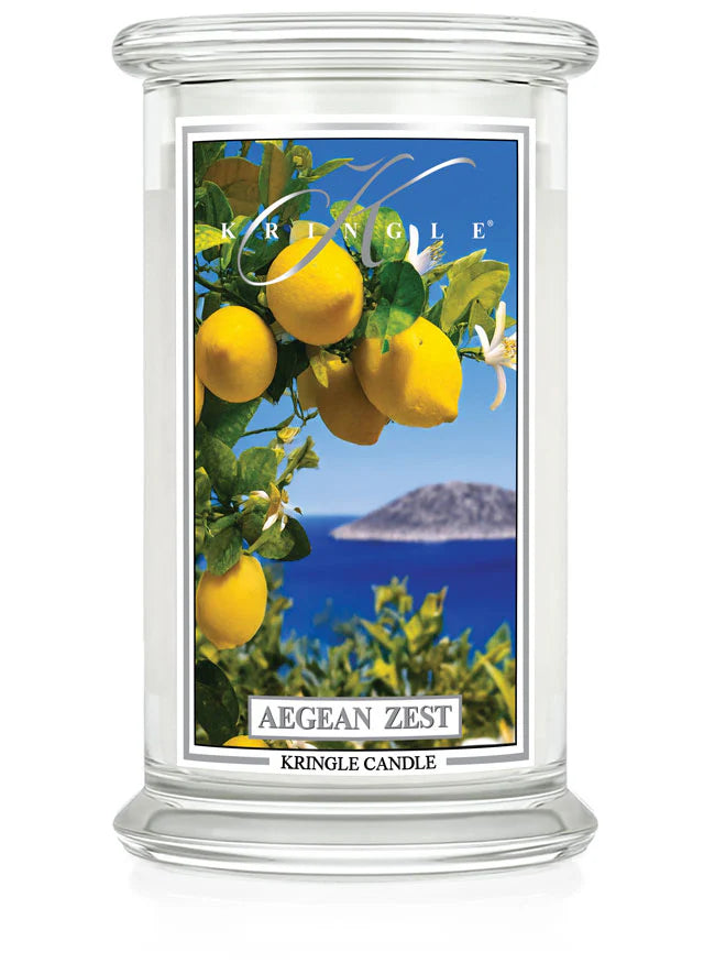 Aegean Zest Large Jar NEW! | Soy Candle - Kringle Candle Israel