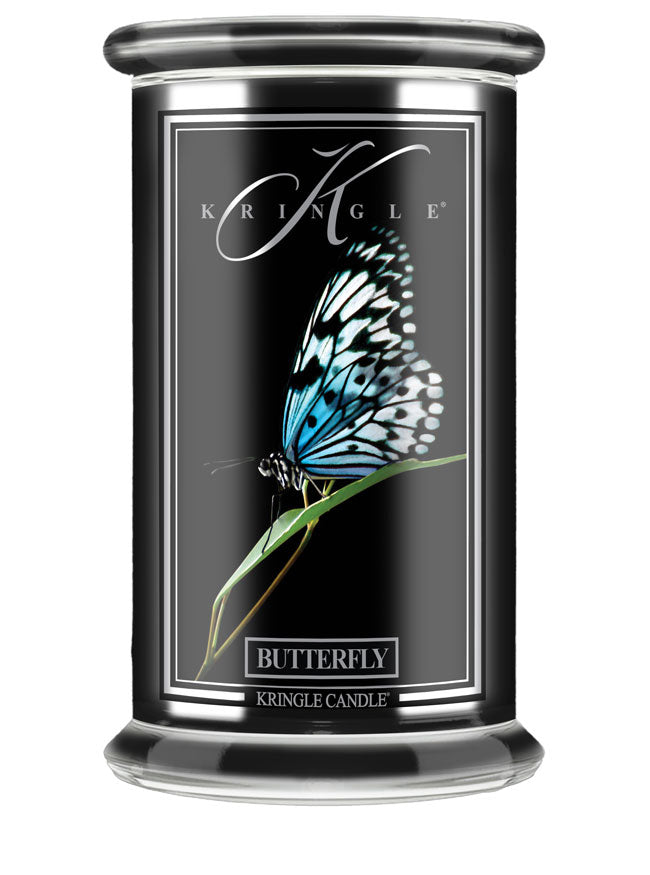 Butterfly Black Jar | Soy Candle - Kringle Candle Israel