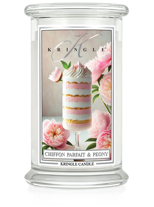 Chiffon Parfait Peony Large Jar NEW! | Soy Candle - Kringle Candle Israel