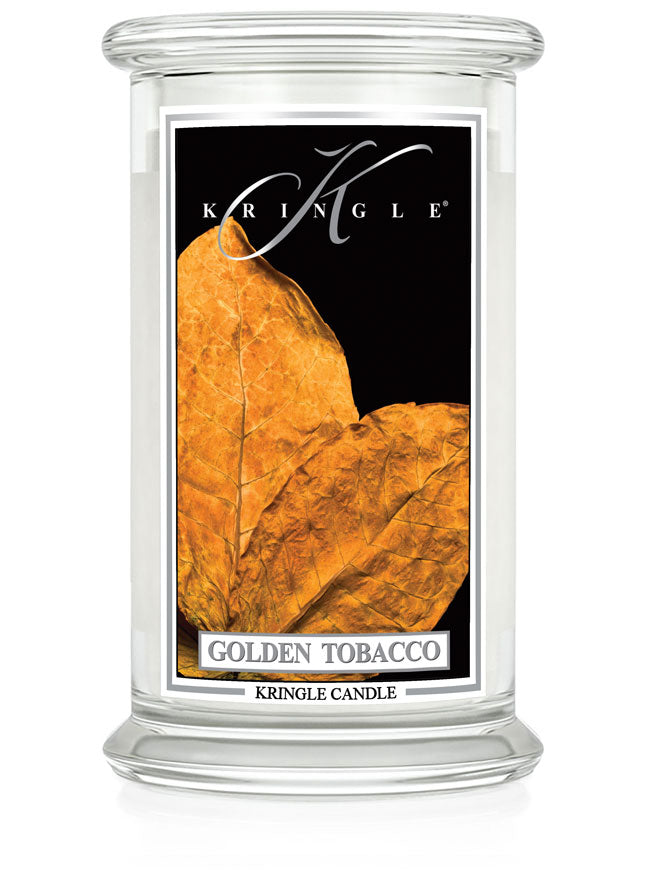 Golden Tobacco large Jar NEW! | Soy candle - Kringle Candle Israel
