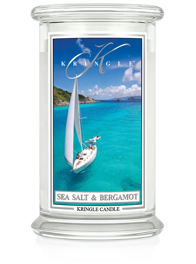 Sea Salt & Bergamot Large Jar NEW! | Soy Candle - Kringle Candle Israel