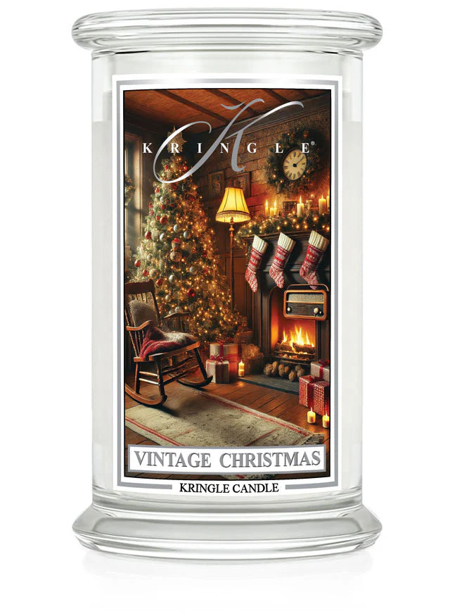 Vintage Christmas Large Jar | Soy Candle - Kringle Candle Israel