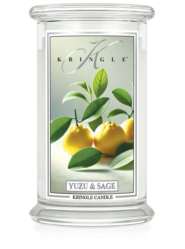 Yuzu & Sage Large Jar NEW! | Soy Candle - Kringle Candle Israel