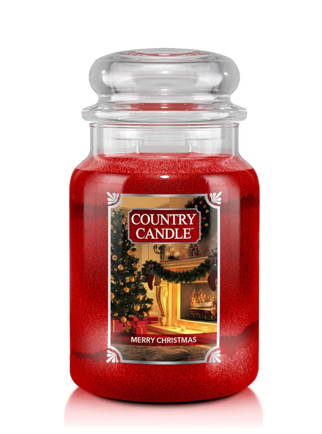 Merry Christmas Large Jar | Soy candle - Kringle Candle Israel