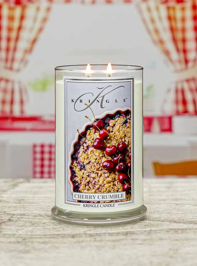 Cherry Crumble Large Jar NEW! | Soy Candle - Kringle Candle Israel