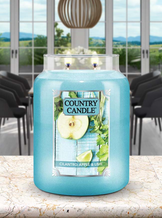 Cilantro, Apple & Lime Large Jar Candle - Kringle Candle Israel