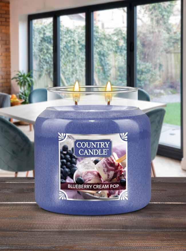 Blueberry Cream Pop Medium | Soy Candle - Kringle Candle Israel